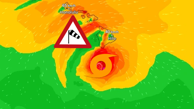 Tropensturm HONE im WindRadar - Hawaii