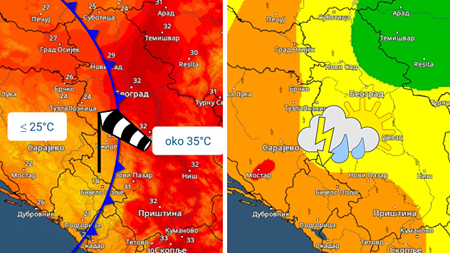 Zahlađenje i pljuskovi