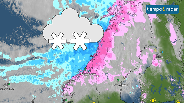 Una potente borrasca situada sobre Finlandia está impulsando aire frío y húmedo hacia toda la región nórdica, marcando la llegada del invierno. 