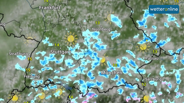 WetterRadar Dienstag