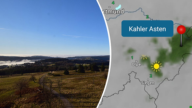 Webcam-Bild vom Kahlen Asten und WetterRadar