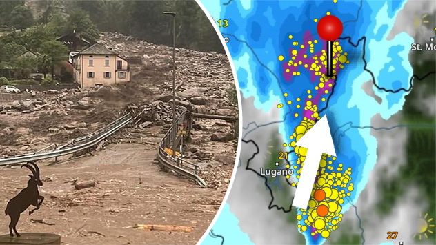 Unwetter in Graubünden und WetterRadar