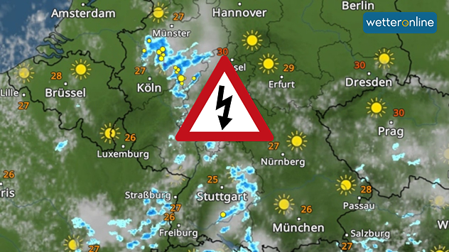 WetterRadar für Montagnachmittag