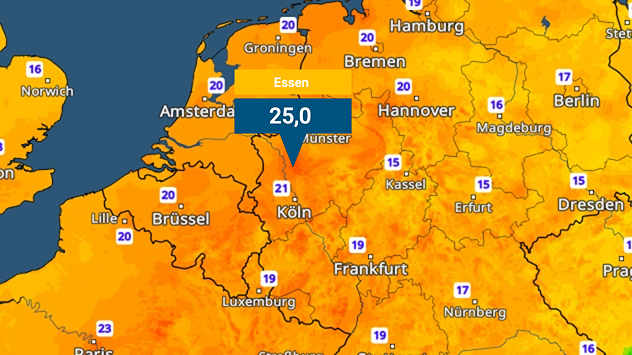 TemperaturRadar: Die Tiefstwerte aus der vergangenen Nacht.