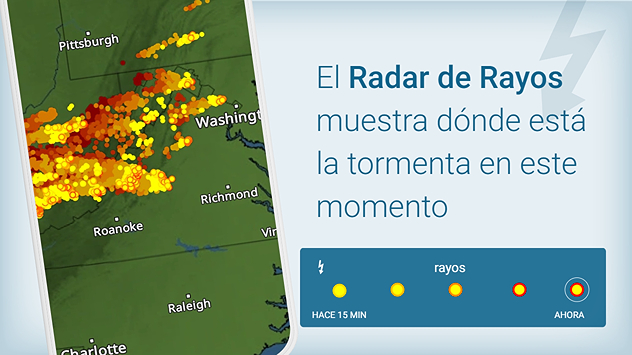 Radar de Rayos donde está la tormenta en este momento. Descurbre nuestra app.