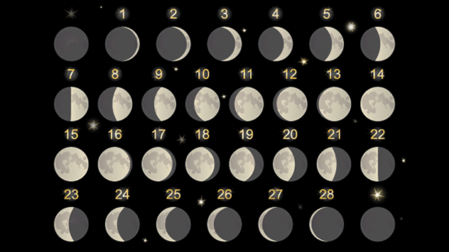Mondphasen im Jahr 2023 - Termine fr Vollmond und Neumond