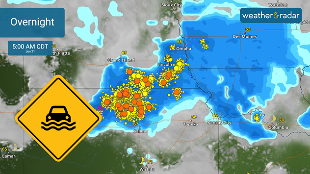 Flash flooding risk for Saturday night, Sunday morning.