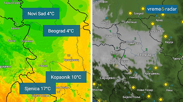Temperatura i magla pri inverziji