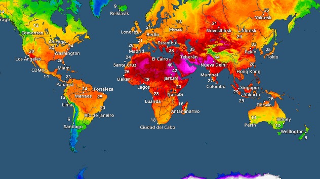Los mapas de temperatura utilizan una escala de colores estática para ofrecer una visión uniforme.