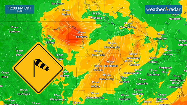 Gusty cross-winds could cause travel issues today, especially for high-profile vehicles.
