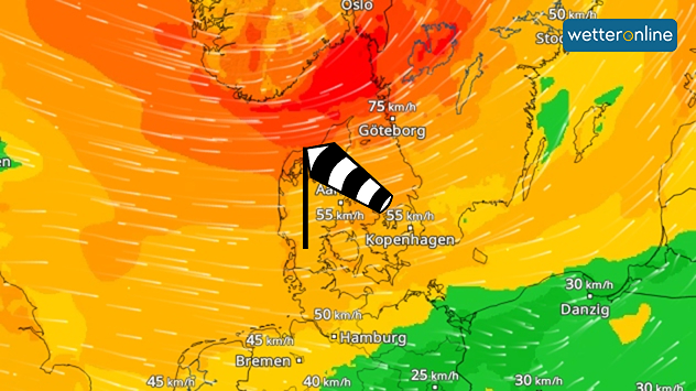 WindRadar mit Sturmsymbol