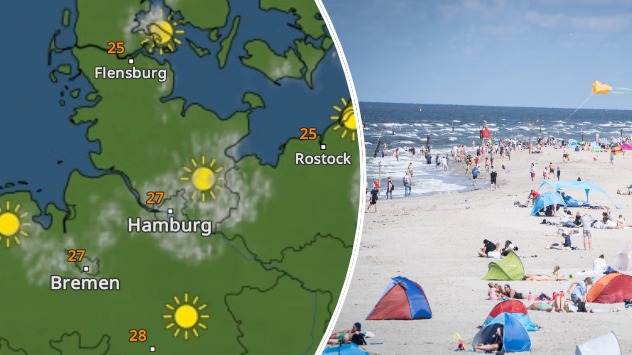 WetterRadar Sonne pur an den Küsten - Strandwetter auf Norderney