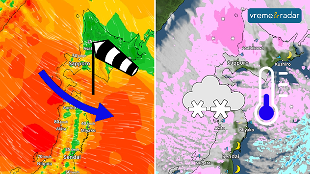 Zimska oluja u Japanu