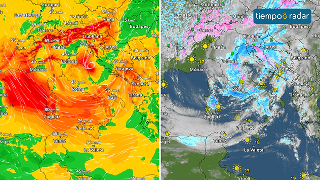 El Mediterráneo occidental se está agitando. La borrasca Deborah dejará tiempo muy inestable hasta el fin de semana.