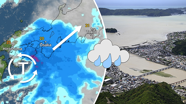 WetterRadar: Tras el tifón JANGMI, se prevén nuevas lluvias torrenciales en Japón este fin de semana.