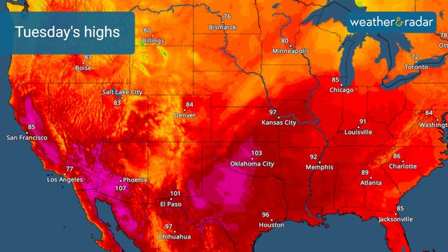 Tuesday's highs