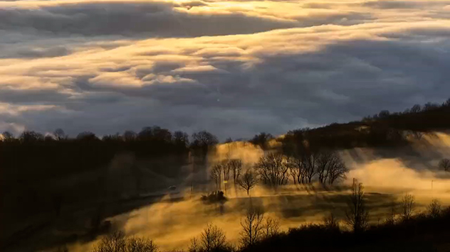 Nebelwogen in Frankreich