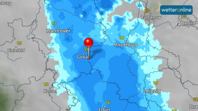 In der Nacht zum Montag regnet es über dem Harz kräftig. 