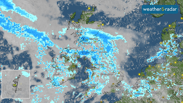 Weather radar image for Wednesday afternoon
