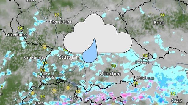 WetterRadar Bayern und Baden-Württemberg
