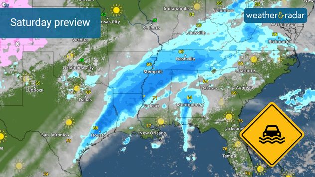 Showers and training rainfall become more widespread Saturday.