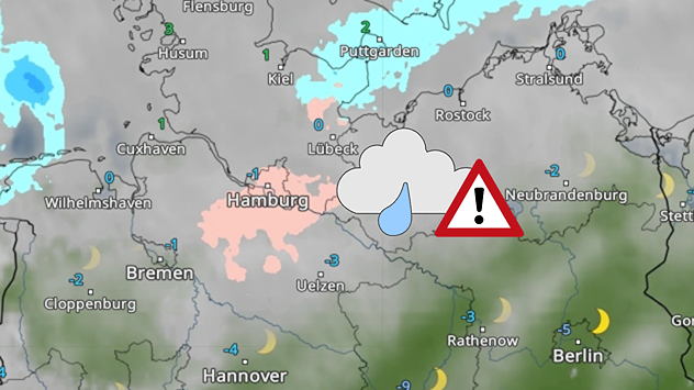 Im Norden fällt Dienstag früh gefrierender Sprühregen.