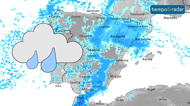 El paraguas será necesario en gran parte del país. 