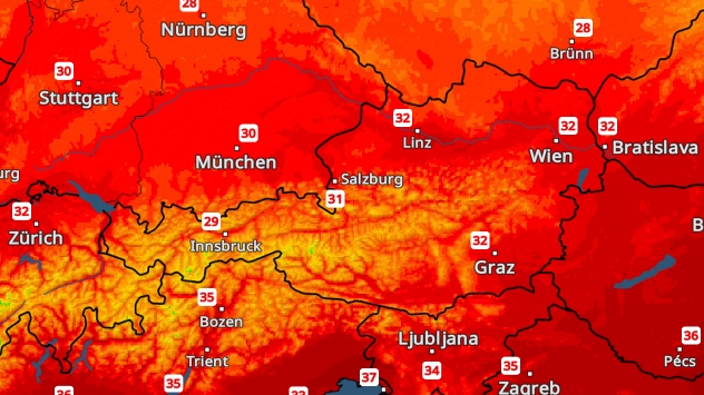 Fast überall in Österreich über 30 Grad am Dienstag