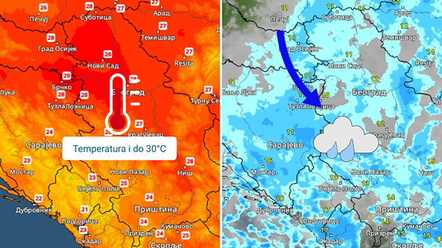 Toplo, pa promena vremena