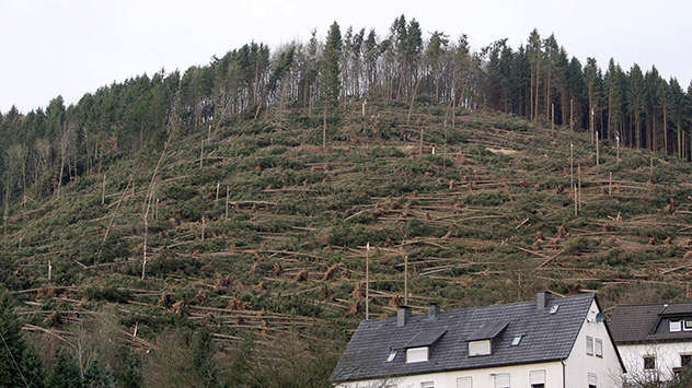 Am 18. Januar 2007 zieht Orkan KYRILL mit voller Wucht über Deutschland hinweg. 