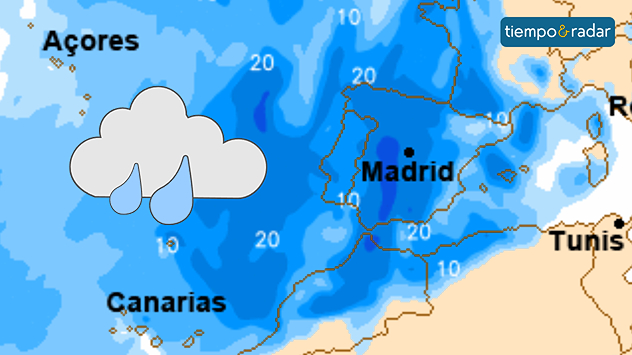 Se esperan precipitaciones generalizadas durante el fin de semana. 