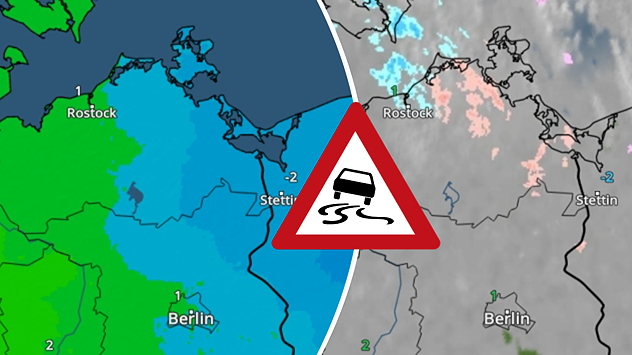 Reste von Frostluft und Sprühregen sorgen im Nordosten immer noch für erhöhte Glättegefahr.