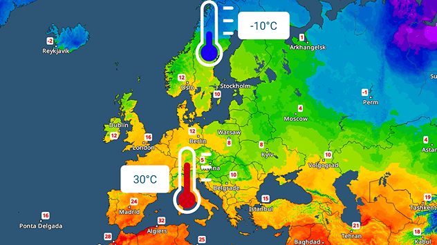 Temperaturni kontrast u Evropi