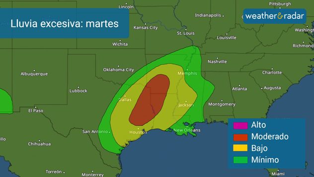 Lluvias fuertes que dejaran inundaciones este martes. 