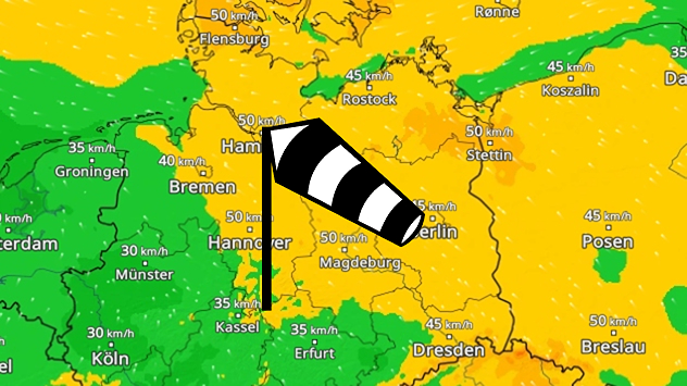 WindRadar Dienstag