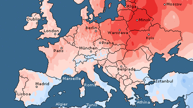 Anomaliile termice în martie 2026: în sudul Europei, temperaturile au fost apropiate de normal sau ușor mai scăzute, în timp ce în nord-est au fost cu multe peste medie.