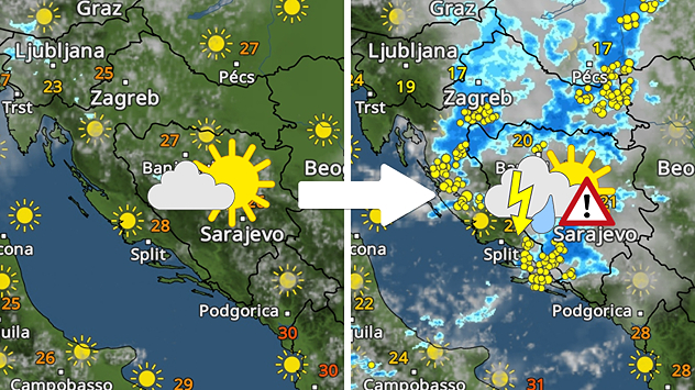 Sunce i kiša igraju se na smjenu