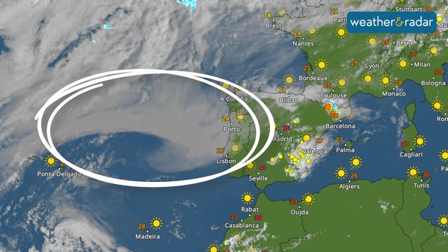 Wildfire smoke visible on weather radar