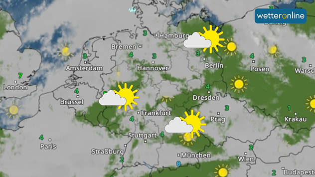 WetterRadar für Freitagnachmittag