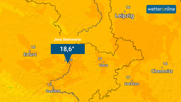 TemperaturRadar von Mittwochnachmittag