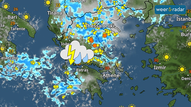 Weerradar op vrijdag