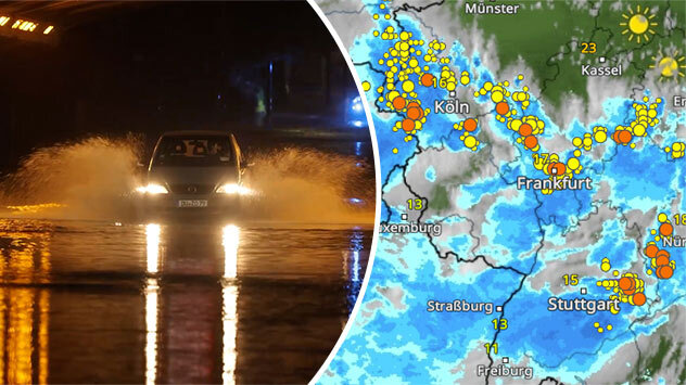 Unwetter im Westen und Süden