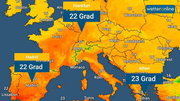 TemperaturRadar für Europa