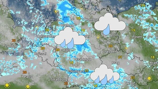 In vielen Regionen fällt etwas Regen und es ist kühler als zuletzt.