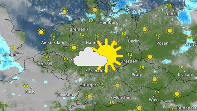 WetterRadar für Donnerstag zeigt viel Sonne WetterRadar für Donnerstag zeigt viel Sonne