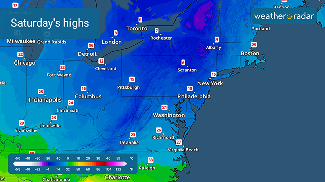 A frigid Saturday ahead