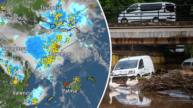 Unwetterchaos in Teilen Spaniens (c) dpa