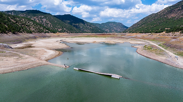 Ankara Staudamm niedriger Pegel Trockenheit
