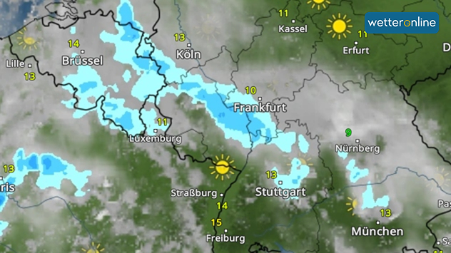 WetterRadar für Samstag