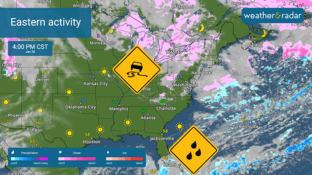Eastern activity in the US.